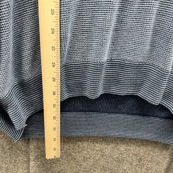 Southern Tide Sweatshirt Men 2XL Blue Heather Cotton Waffle Knit Crewneck - Picture 7 of 10